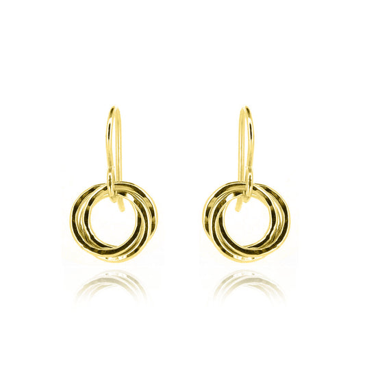 Love Knot Small Drop Earrings - Yellow Gold Vermeil Drop Earrings