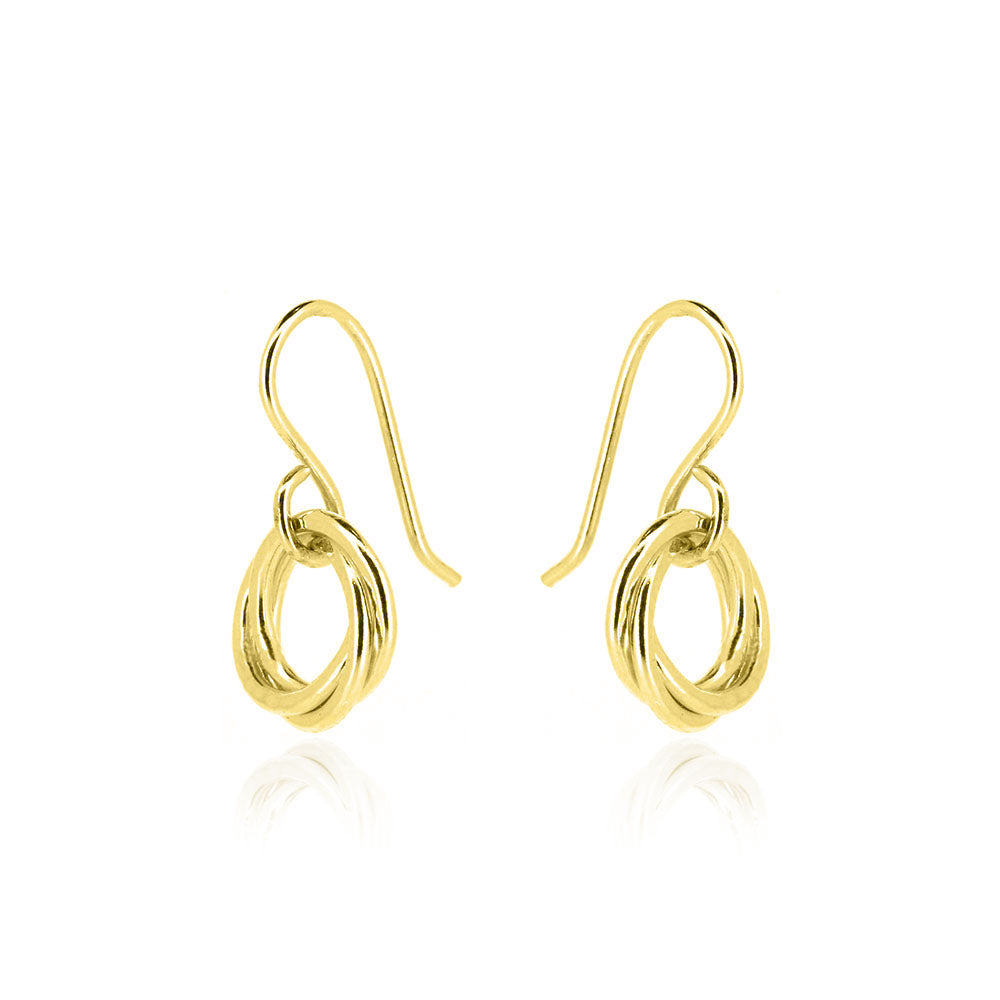 Love Knot Small Drop Earrings - Yellow Gold Vermeil Drop Earrings