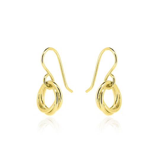 Love Knot Small Drop Earrings - Yellow Gold Vermeil Drop Earrings