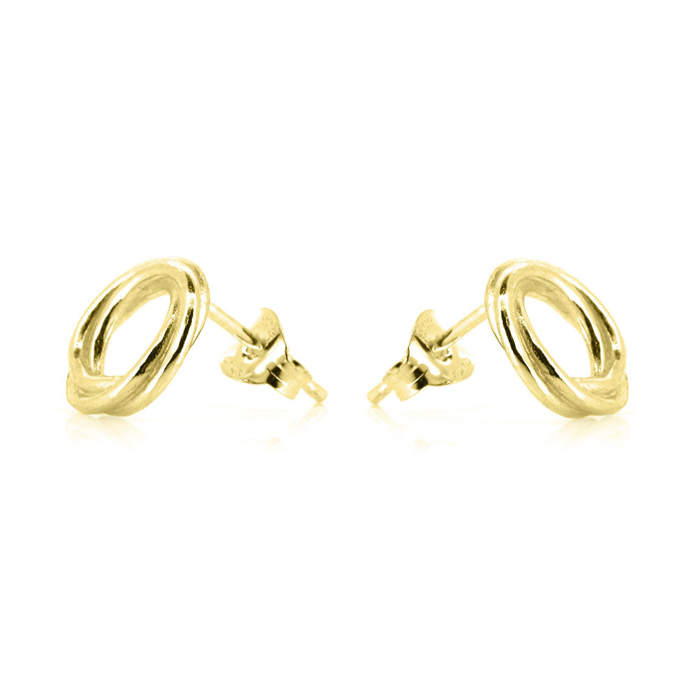 Love Knot Large Stud Earrings - Yellow Gold Vermeil Stud Earrings