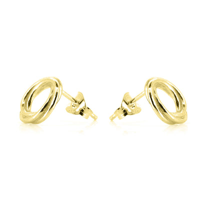 Love Knot Large Stud Earrings - Yellow Gold Vermeil Stud Earrings