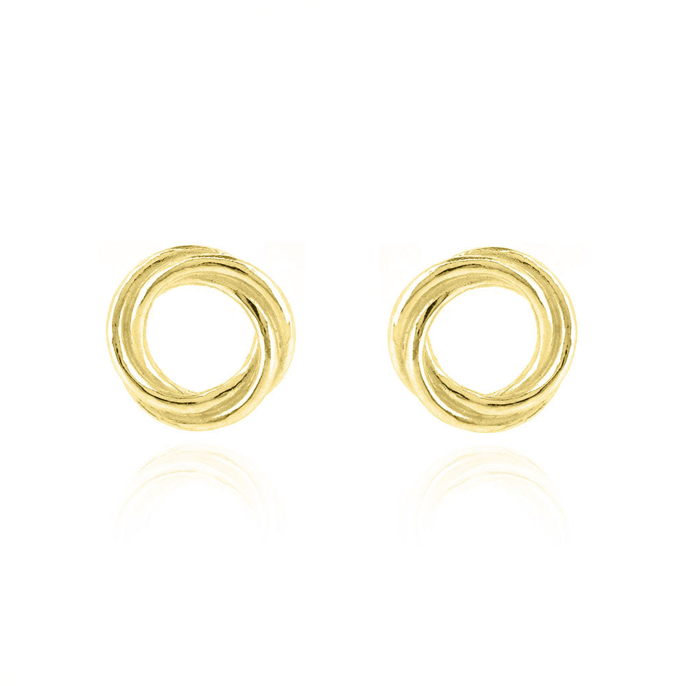 Love Knot Large Stud Earrings - Yellow Gold Vermeil Stud Earrings