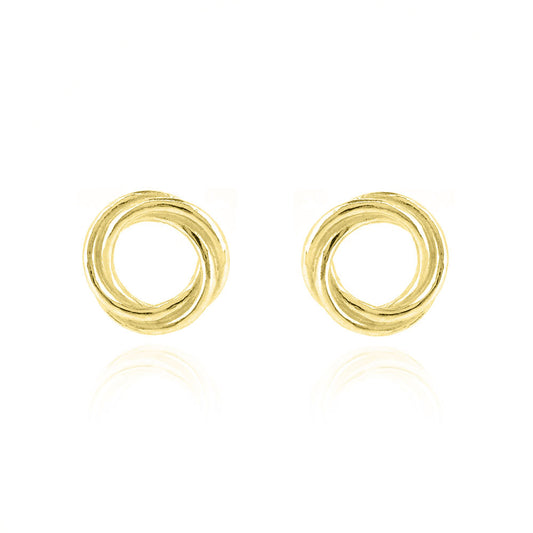 Love Knot Large Stud Earrings - Yellow Gold Vermeil Stud Earrings