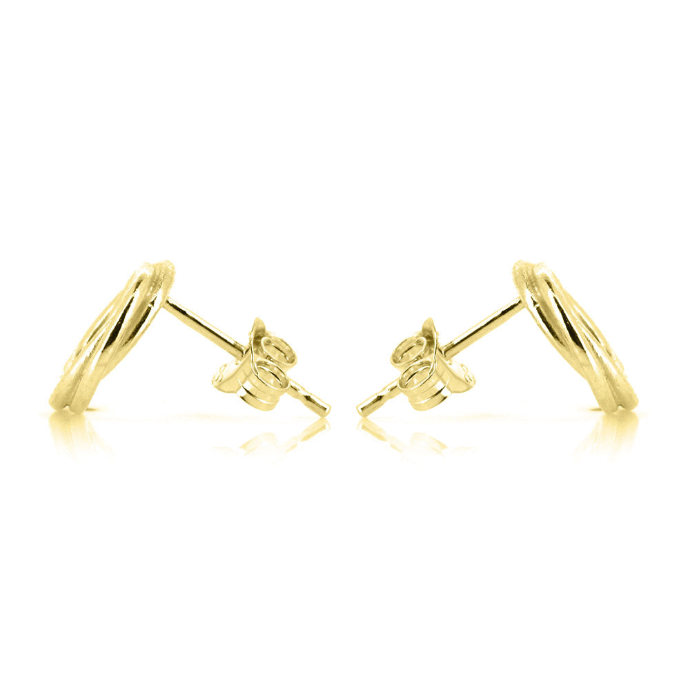 Love Knot Large Stud Earrings - Yellow Gold Vermeil Stud Earrings