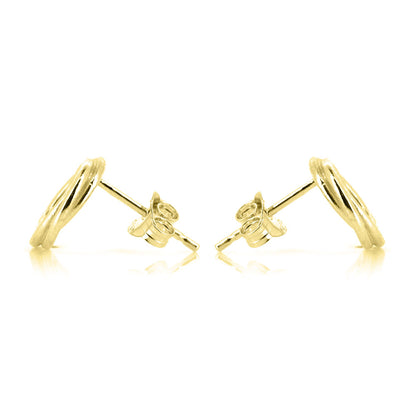 Love Knot Large Stud Earrings - Yellow Gold Vermeil Stud Earrings