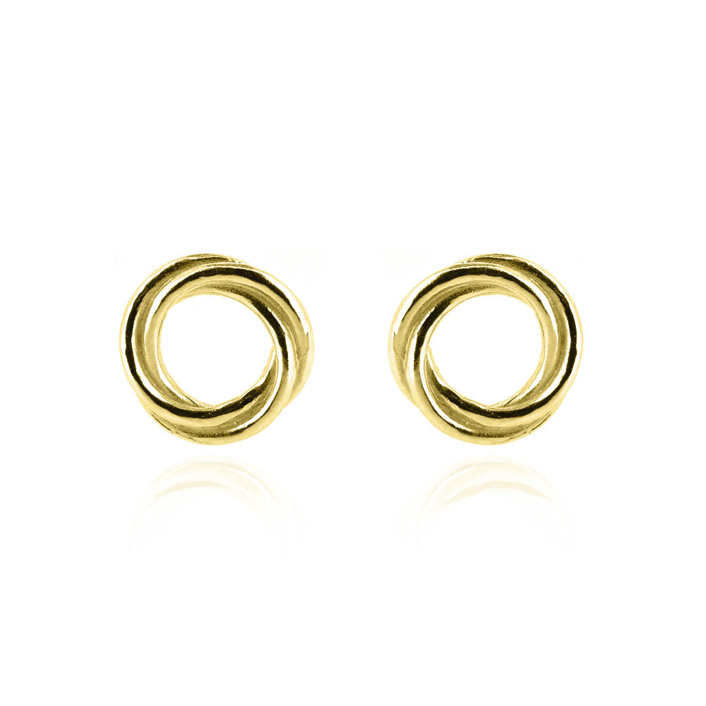 Love Knot Large Stud Earrings - Yellow Gold Vermeil Stud Earrings