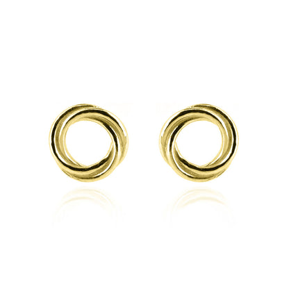 Love Knot Large Stud Earrings - Yellow Gold Vermeil Stud Earrings