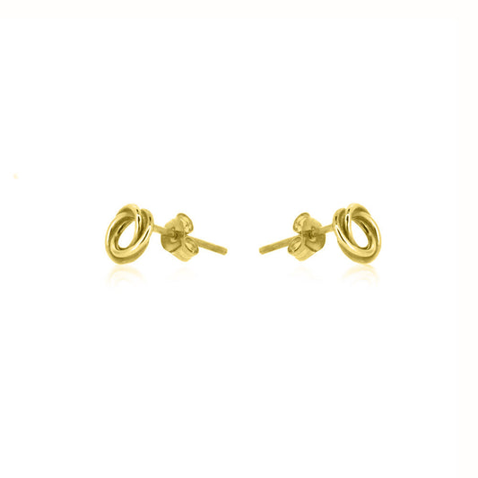 Love Knot Medium Stud Earrings - Yellow Gold Vermeil Stud Earrings