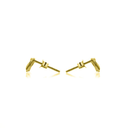 Love Knot Medium Stud Earrings - Yellow Gold Vermeil Stud Earrings