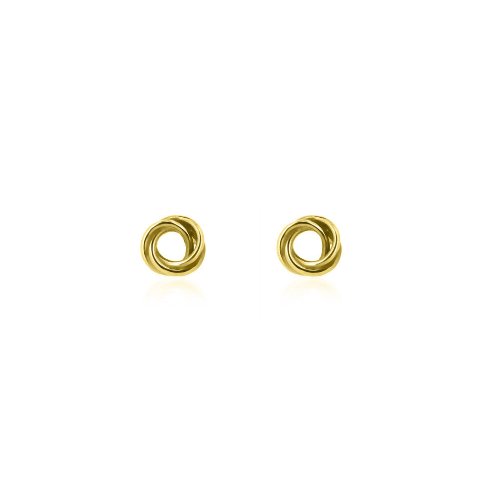 Love Knot Medium Stud Earrings - Yellow Gold Vermeil Stud Earrings