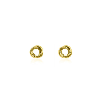 Love Knot Medium Stud Earrings - Yellow Gold Vermeil Stud Earrings