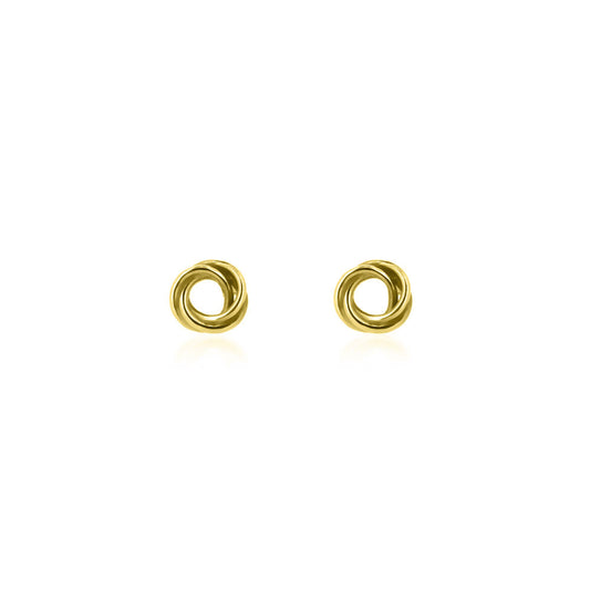 Love Knot Medium Stud Earrings - Yellow Gold Vermeil Stud Earrings