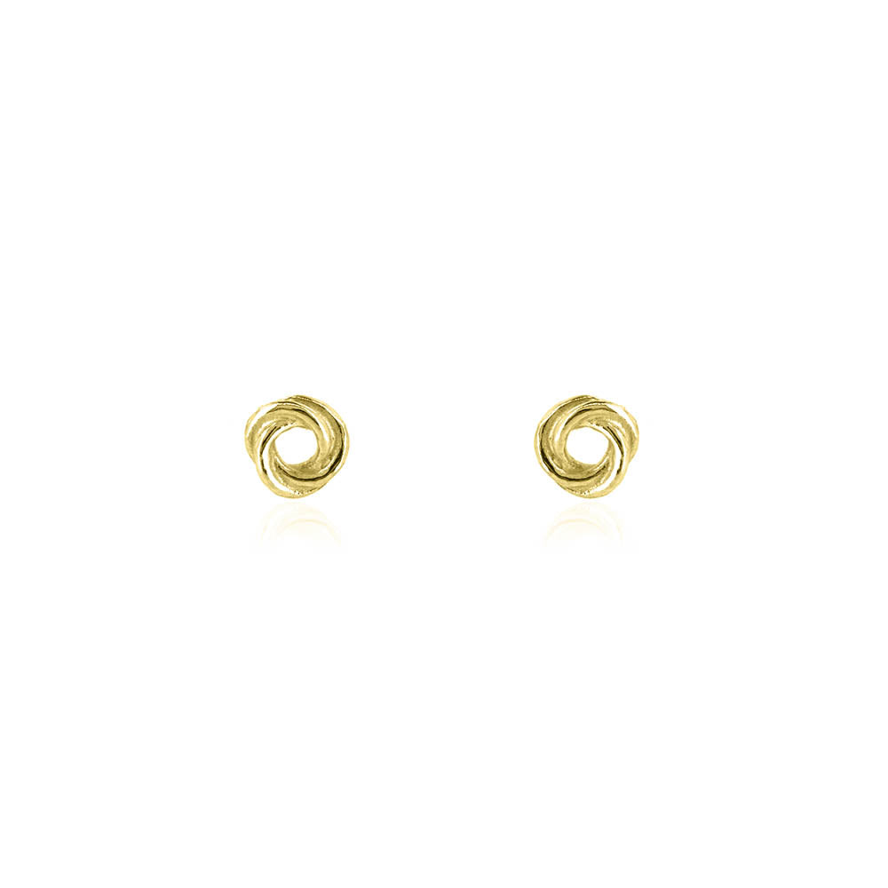 Love Knot Small Stud Earrings - Yellow Gold Vermeil Stud Earrings