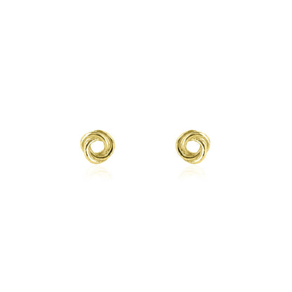 Love Knot Small Stud Earrings - Yellow Gold Vermeil Stud Earrings