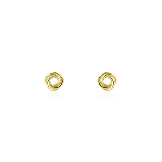 Love Knot Small Stud Earrings - Yellow Gold Vermeil Stud Earrings