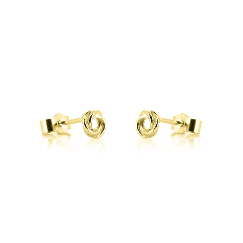 Love Knot Small Stud Earrings - Yellow Gold Vermeil Stud Earrings