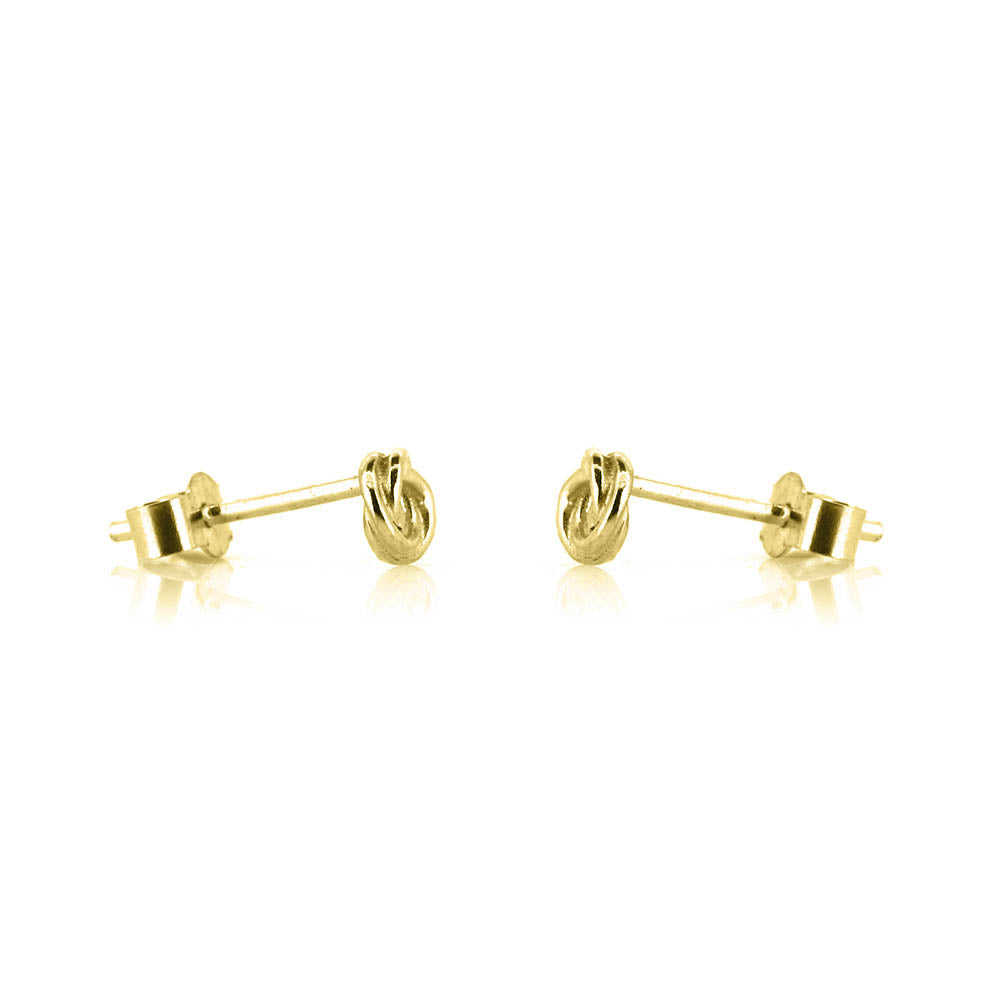 Love Knot Small Stud Earrings - Yellow Gold Vermeil Stud Earrings