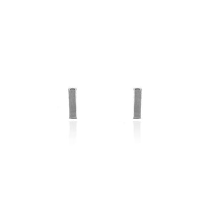 Esther Micro Line Bar Stud Earrings - Sterling Silver Stud Earrings