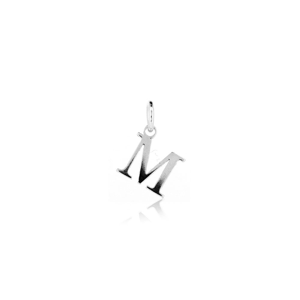 Initial "M" Charm - Sterling Silver Pendants and Charms