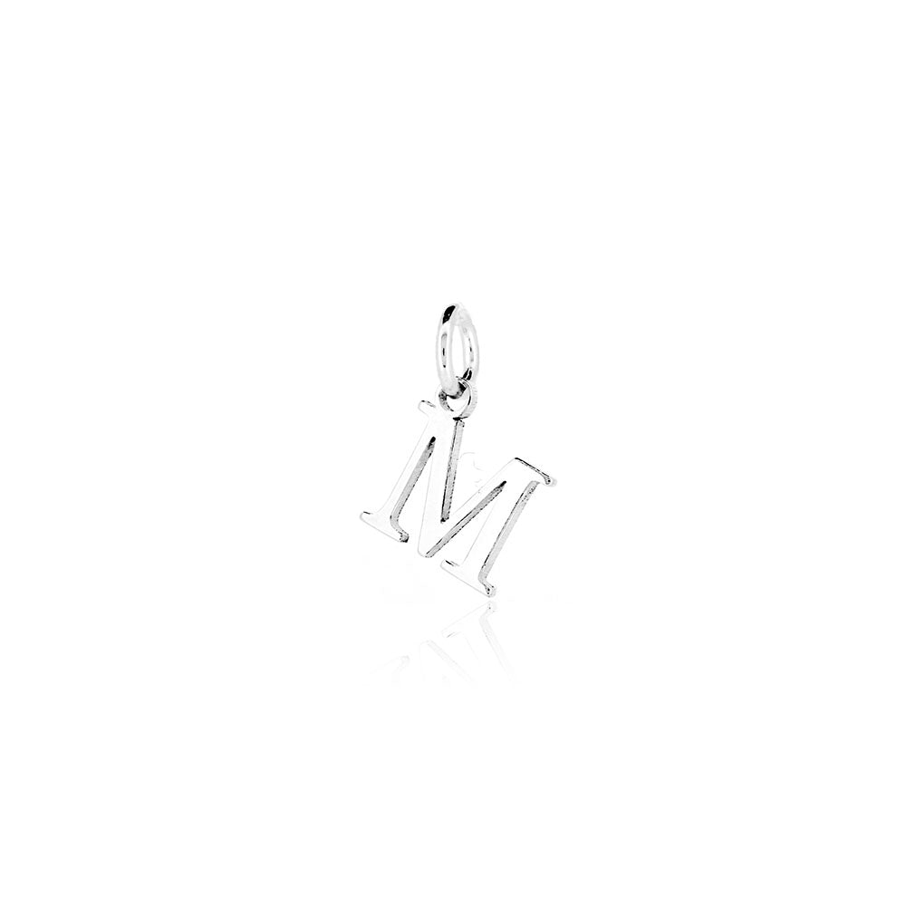 Initial "M" Charm - Sterling Silver Pendants and Charms