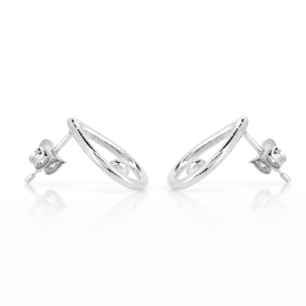 Iris Stud Earrings - Sterling Silver