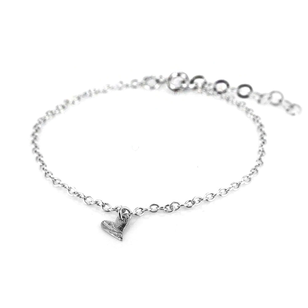 Floral Heart Bracelet - Sterling Silver Bracelets