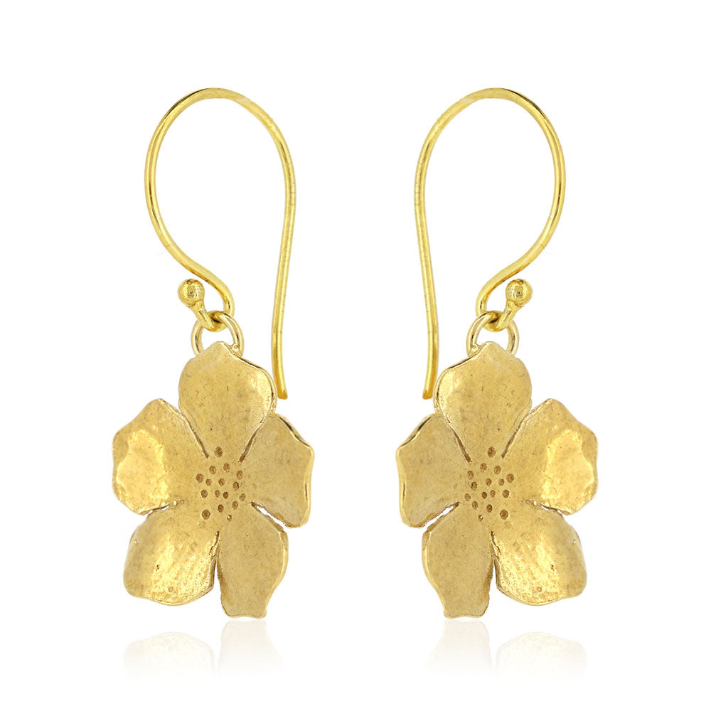 Blossom Drop Earrings - Yellow Gold Vermeil Drop Earrings
