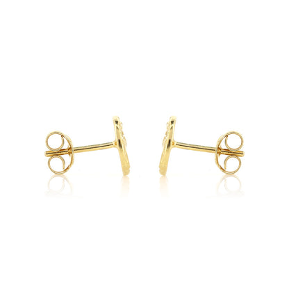 Boho Round Stud Earrings - Yellow Gold Vermeil Stud Earrings