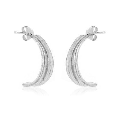 Hiki Half Hoop Earrings - Sterling Silver Hoop Earrings