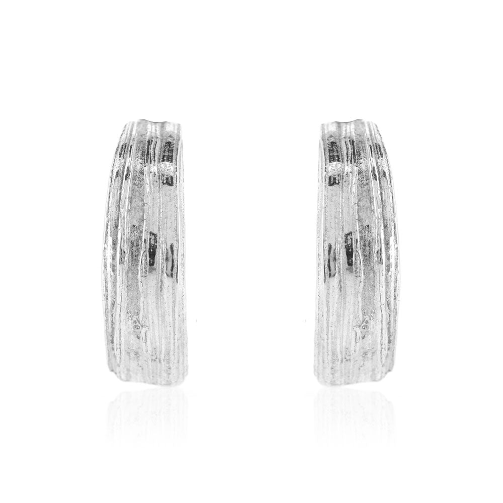 Hiki Half Hoop Earrings - Sterling Silver Hoop Earrings