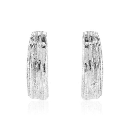 Hiki Half Hoop Earrings - Sterling Silver Hoop Earrings