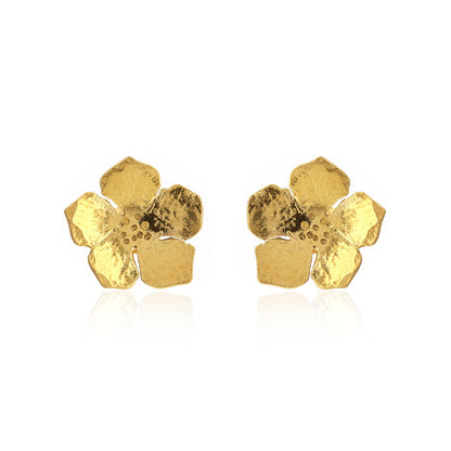 Blossom Small Stud Earrings - Yellow Gold Vermeil Stud Earrings