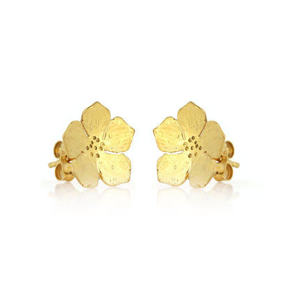 Blossom Small Stud Earrings - Yellow Gold Vermeil Stud Earrings