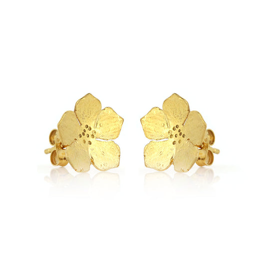 Blossom Small Stud Earrings - Yellow Gold Vermeil Stud Earrings