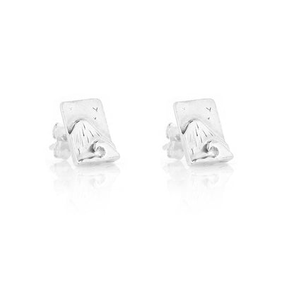 Mount Fuji Stud Earrings - Sterling Silver Stud Earrings