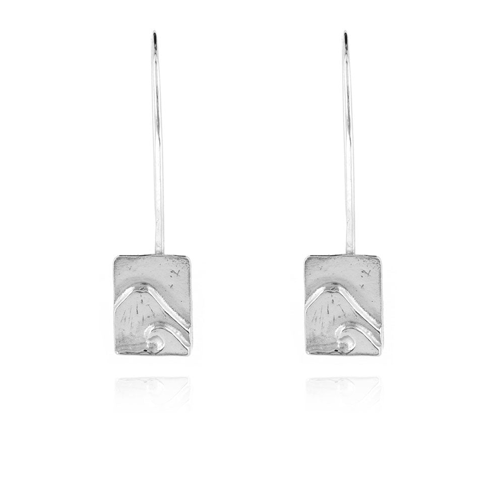 Mount Fuji Drop Earrings - Sterling Silver Drop Earrings
