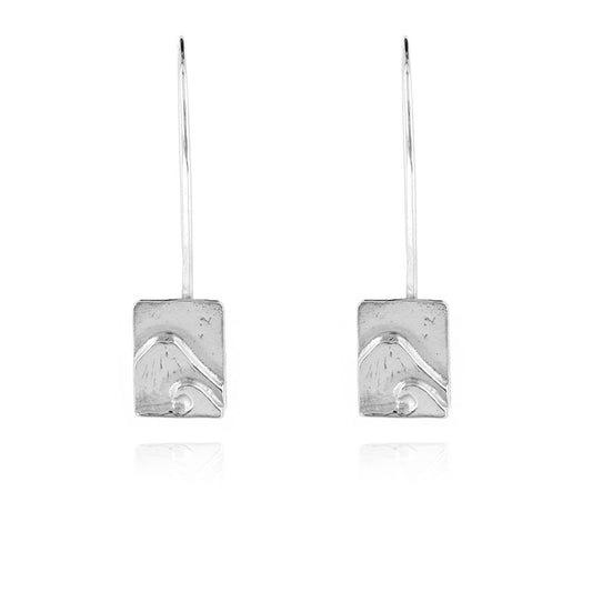 Mount Fuji Drop Earrings - Sterling Silver Drop Earrings