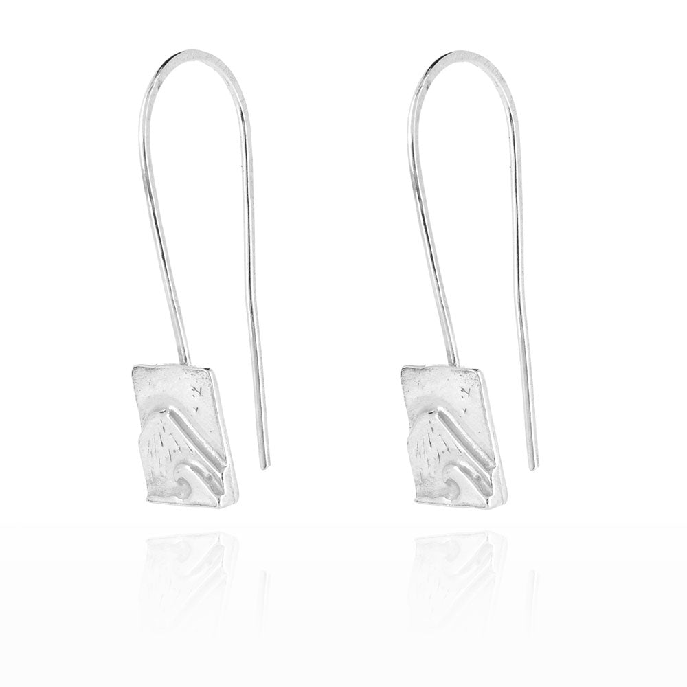 Mount Fuji Drop Earrings - Sterling Silver Drop Earrings