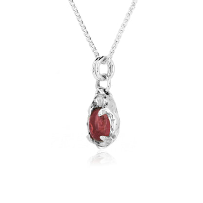 Tidal Pink Tourmaline Necklace - Sterling Silver Necklace