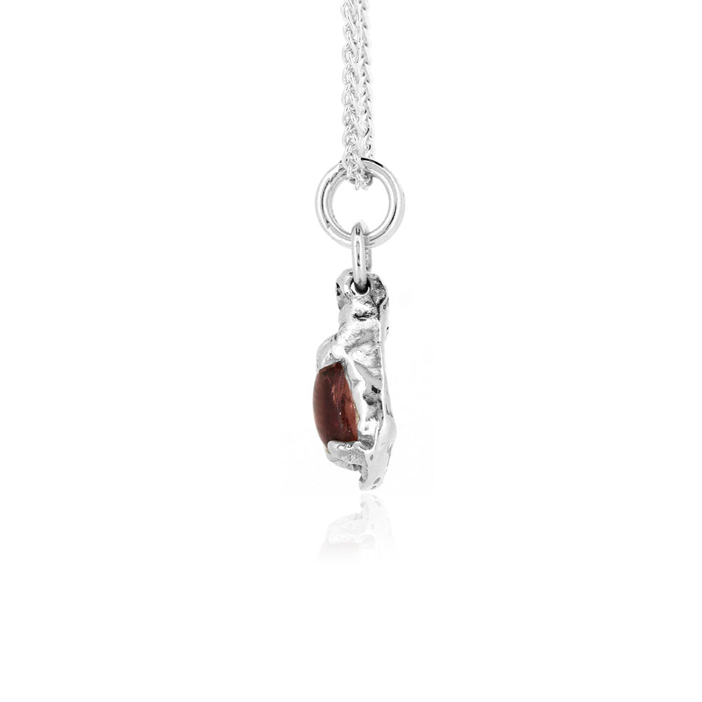 Tidal Pink Tourmaline Necklace - Sterling Silver Necklace