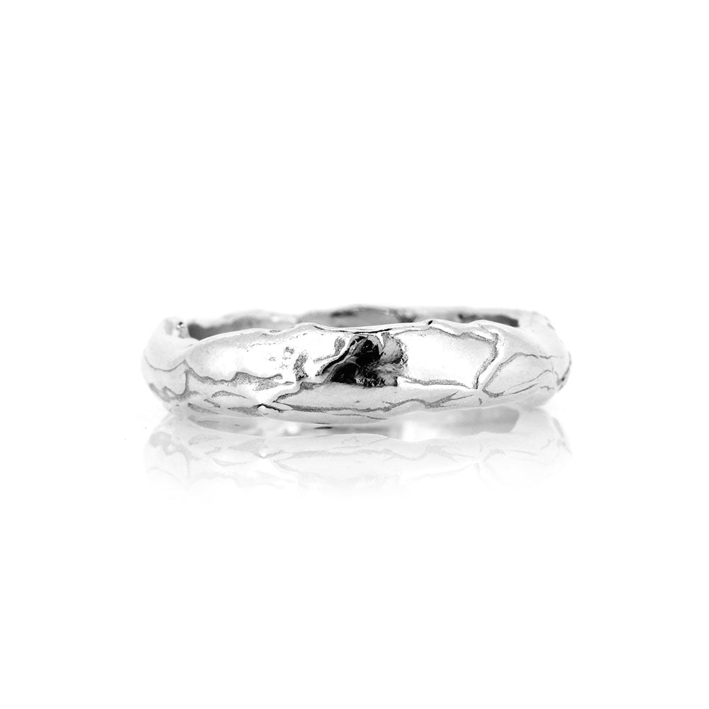 Tidal Heavy Weight Band Ring - Sterling Silver Rings