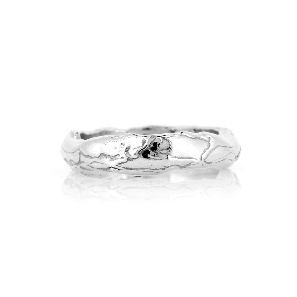 Tidal Heavy Weight Band Ring - Sterling Silver Rings