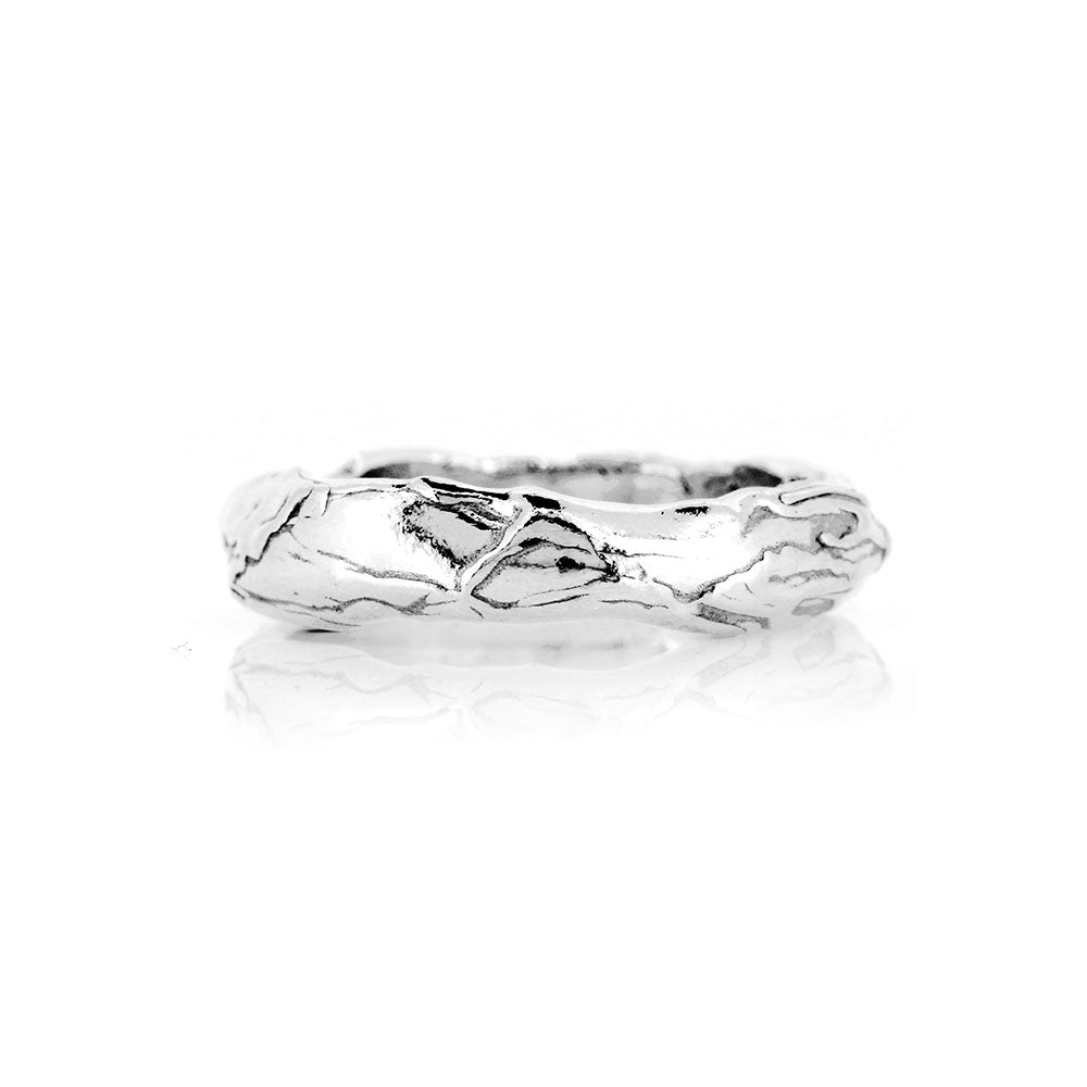 Tidal Heavy Weight Band Ring - Sterling Silver Rings