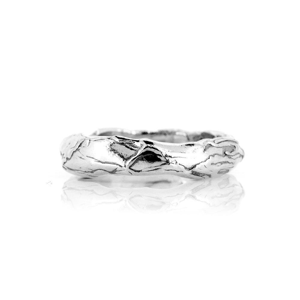 Tidal Heavy Weight Band Ring - Sterling Silver Rings