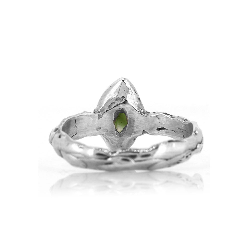 Tidal Green Tourmaline Ring - Sterling Silver Rings