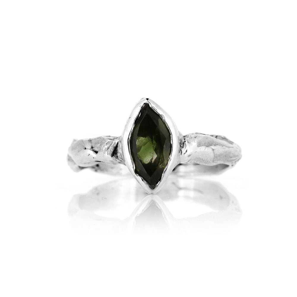 Tidal Green Tourmaline Ring - Sterling Silver Rings