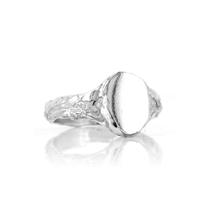 Tidal Signet Ring - Sterling Silver Rings