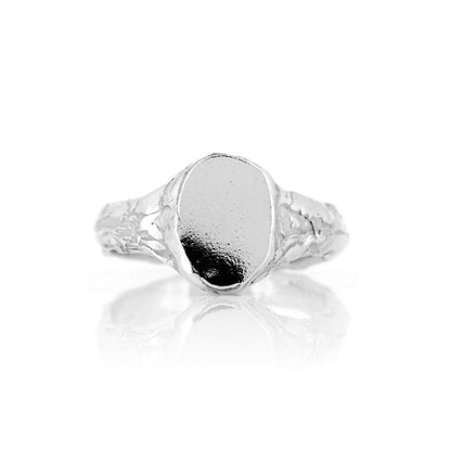 Tidal Signet Ring - Sterling Silver Rings
