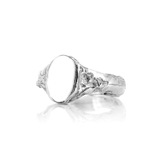 Tidal Signet Ring - Sterling Silver Rings
