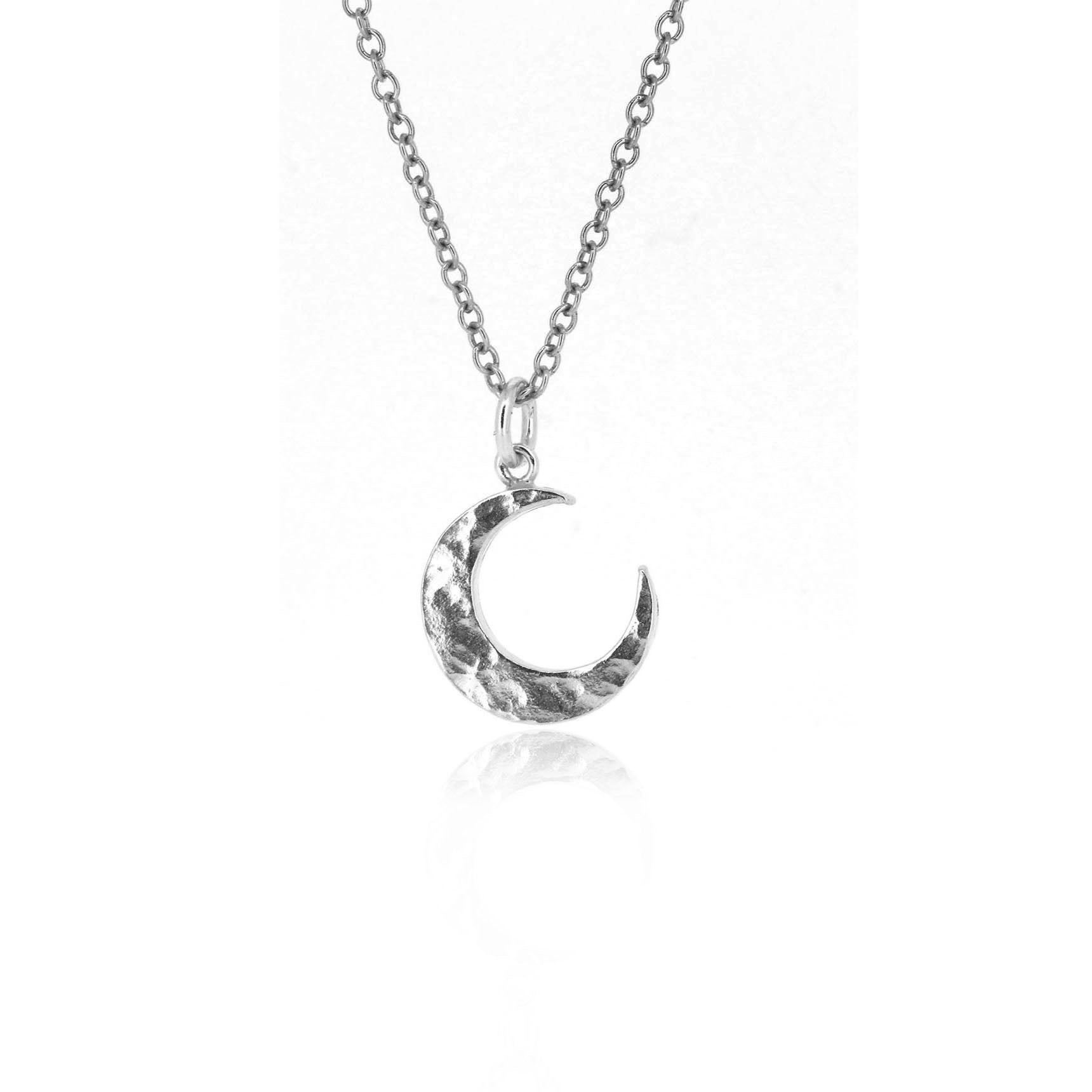 Crescent Moon Medium Necklace - Sterling Silver Necklace